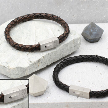 Men's Personalised Contemporary Clasp Bracelet, 2 of 5