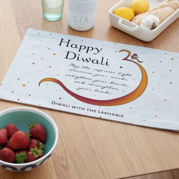 Personalised Diwali Om Placemat, 2 of 4