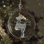 Personalised Glass Reindeer Bauble, thumbnail 2 of 2