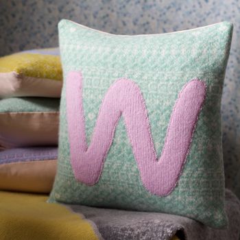 Handmade Nursery Personalised Letter Cushion Soft Wool, 3 of 12