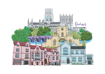 Durham Skyline Personalised Print, 9 of 9