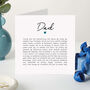 Dad Thank You For Everything Father’s Day Card With Heartfelt Poem, thumbnail 1 of 4