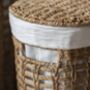 Bhodra Oval Seagrass Laundry Basket With Lid, thumbnail 5 of 5