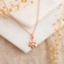 Rose Gold Plated Sterling Silver Paw Print Necklace, thumbnail 2 of 5