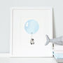 Personalised Baby Boys Pastel Blue Balloon Picture, thumbnail 1 of 10