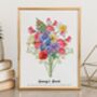 Personalised Birth Flower Grandma's Bunch Print, thumbnail 5 of 10