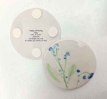 Forget Me Not Ceramic Coaster, 5 of 12