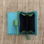Personalised Mutlicolour Turquoise Small Leather Purse, thumbnail 9 of 10