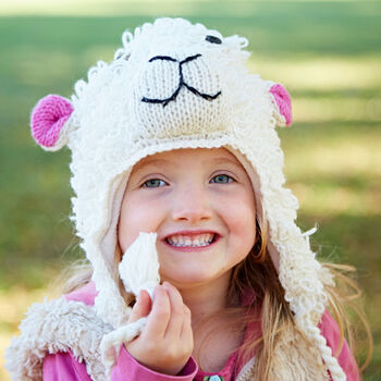 Sheep Hand Knitted Woollen Animal Hat, 2 of 7