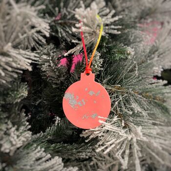 Neon Jesmonite Christmas Bauble 10 Colour Options, 4 of 8