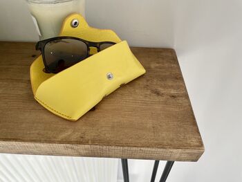 Personalised Yellow Leather Sunglasses Case, 3 of 12