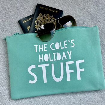 Personalised Holiday Stuff Storage Pouch Holiday Bag, 3 of 5
