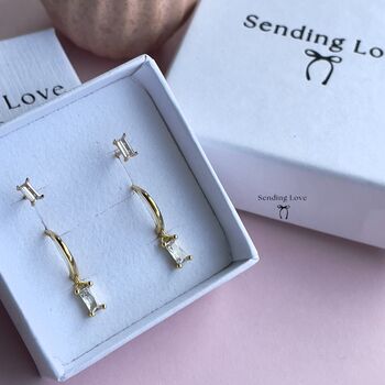 Earrings Set Gift For Her With Matching Stud Earrings And Hoops, 4 of 11