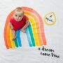 Rainbow Swaddle Blanket Milestone Cards Baby Gift Set, thumbnail 4 of 8