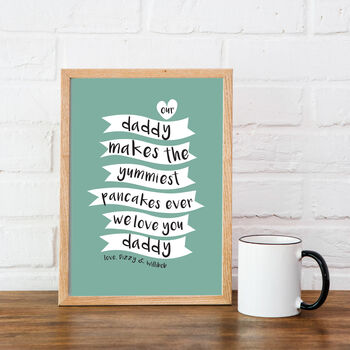 Personalised Fathers Day Kitchen Print, 2 of 3