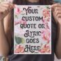 Custom Quote Vintage Style Floral Print, thumbnail 3 of 5