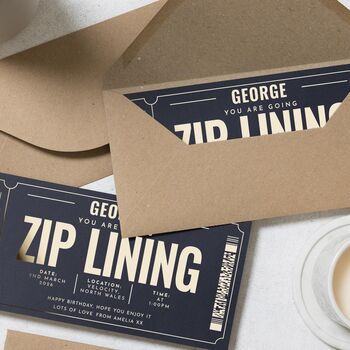 Personalised Zip Lining Birthday Gift Voucher, 6 of 9