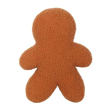 Gingerbread Man Boucle Christmas Cushion, 4 of 4