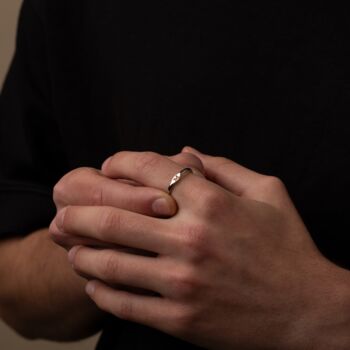 Initial Band Ring, Silver, Gold, Rose Gold, 5 of 12