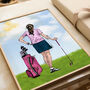 Personalised Womens Golf Print, thumbnail 1 of 10