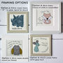 Personalised Cow Embroidered Framed Artwork, thumbnail 3 of 6