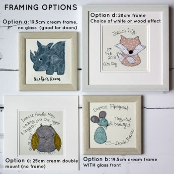Personalised Cow Embroidered Framed Artwork, 3 of 6