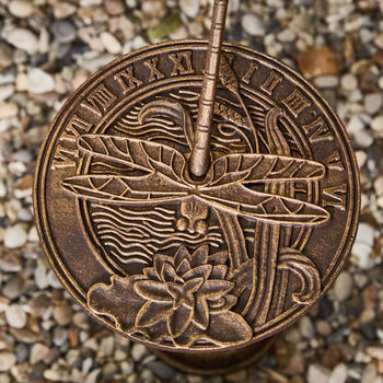 Cast Iron Dragonfly Sundial, 2 of 4