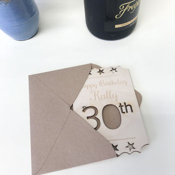 Personalised 30th Birthday Wooden Card, 5 of 9