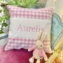 Gingham Name Cushion, thumbnail 4 of 12