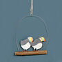 Hanging Puffin Pair On Driftwood, thumbnail 3 of 3