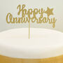 Happy Anniversary Luxury Glitter Cake Topper, thumbnail 2 of 3