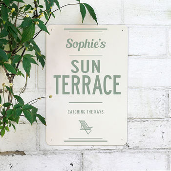 Personalised Sun Terrace Metal Sign, 2 of 6