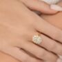 Two.Five Ct Oval Moissanite Halo Engagement Ring, thumbnail 6 of 9