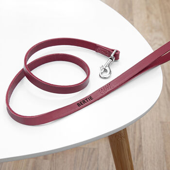 Personalised Classic Leather Dog Lead, 2 of 12