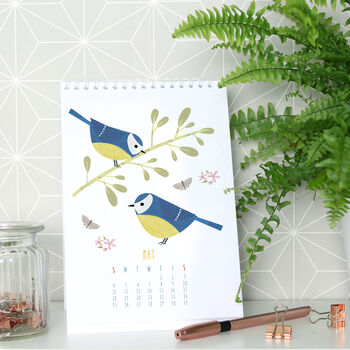 2025 Illustrated Birds Desk Calendar, 3 of 5