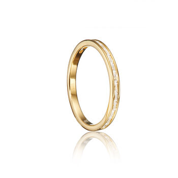 Gold Or Silver Baguette Diamond Style Eternity Ring, 6 of 9