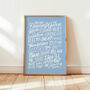 Dancing Queen Lyrics Print, Abba Poster, 16 Colour Options, thumbnail 3 of 11