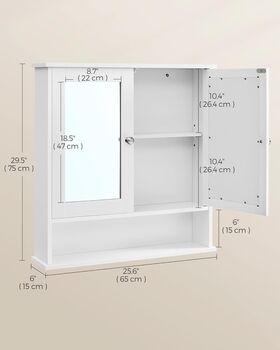 Wall Cabinet With Mirror And Adjustable Shelf, 9 of 9