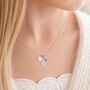 Girl's Sterling Silver Guardian Angel Necklace, thumbnail 4 of 10
