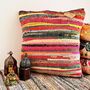Rag Rug Rainbow Striped Cushion Cover And Inner, thumbnail 1 of 7
