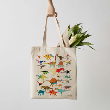 Dinosaurs Canvas Tote Bag, 4 of 4
