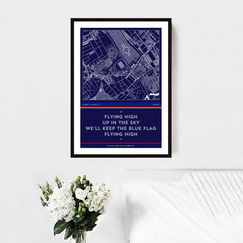 Football Stadium Map And Crowd Chant Print, 6 of 10