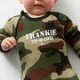 Personalised Army Babygrow, thumbnail 1 of 4