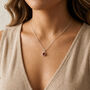 Personalised Sterling Silver January Garnet Birthstone Necklace, thumbnail 2 of 7