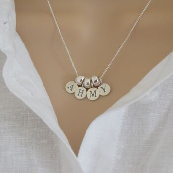 Sterling Silver Personalised Initial Necklace, 4 of 6