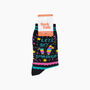Pinata Get Smashed Combed Cotton Socks In Black, thumbnail 4 of 4