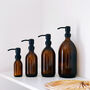 Refillable Amber Bottle With Choice Of Metal Pump Colour, thumbnail 10 of 10
