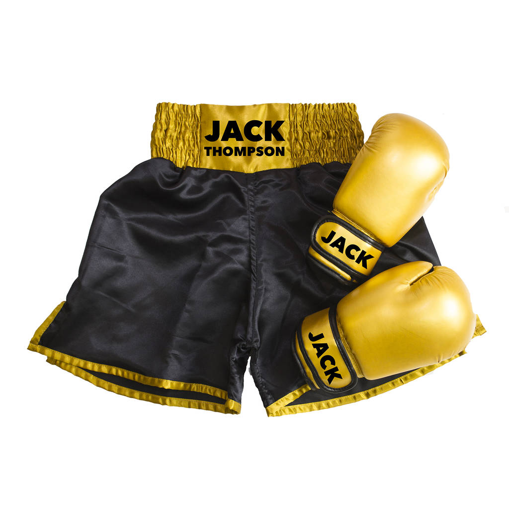 Personalised Boxing Gloves And Shorts Set, 1 of 4