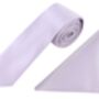 Mens Luxury Plain Pastel Lilac Tie Gift Box Set, thumbnail 4 of 4