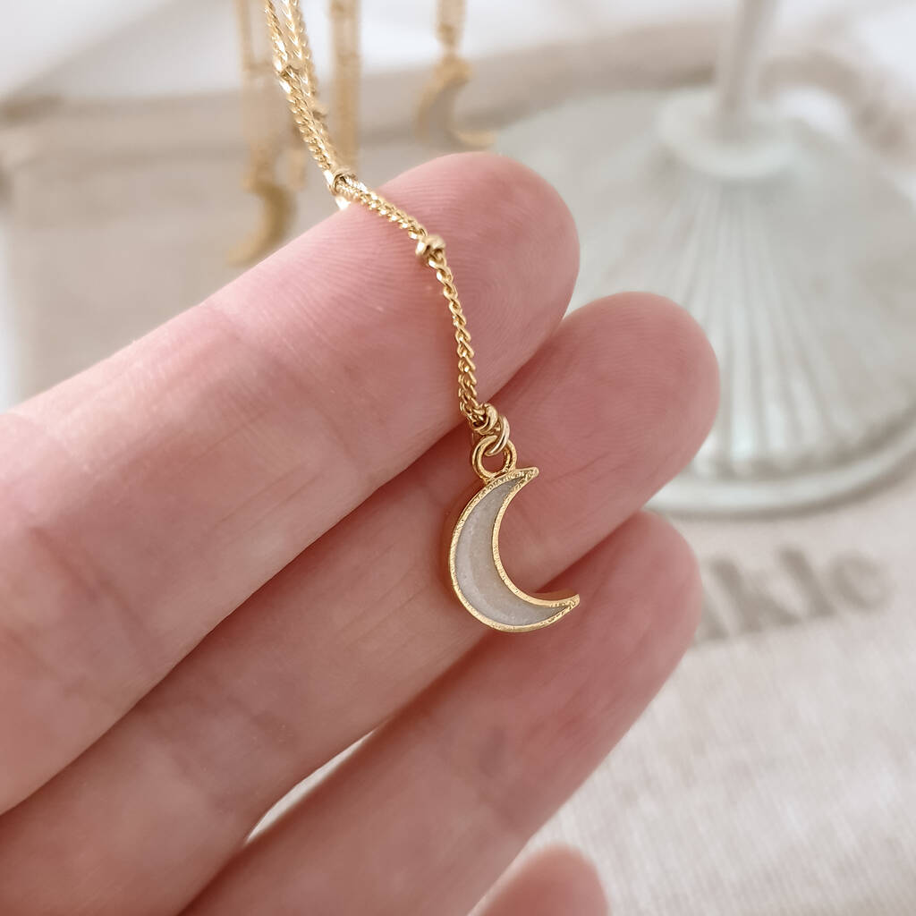 Small Moon Crescent Necklace, 1 of 4